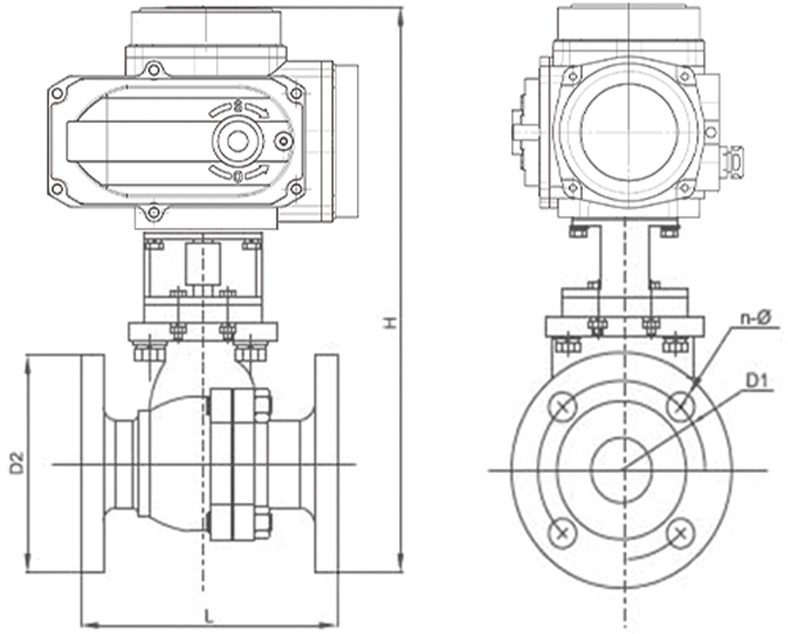 Q941F46-16C电动衬氟球阀结构图.jpg Q941F46-16C电动衬氟球阀结构图.jpg