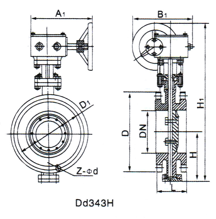 D343H三偏心法兰蝶阀(图1) D343H三偏心法兰蝶阀(图1)