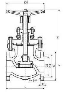 J41W10K日标截止阀(图1) J41W10K日标截止阀(图1)