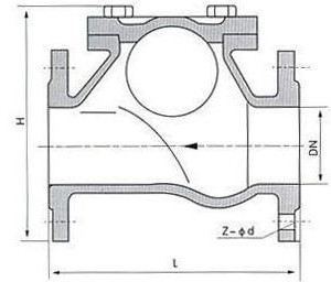 HQ41X球形止回阀(图1) HQ41X球形止回阀(图1)