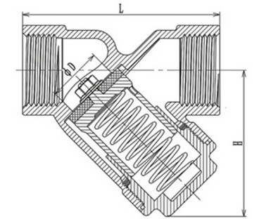 Y型螺纹止回阀(图2) Y型螺纹止回阀(图2)