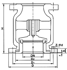 H42W立式止回阀(图1) H42W立式止回阀(图1)