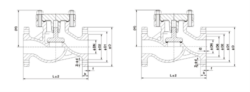 H41H不锈钢升降式止回阀(图1) H41H不锈钢升降式止回阀(图1)