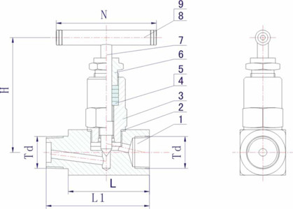 内外螺纹针型阀(图1) 内外螺纹针型阀(图1)