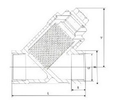 Y型丝扣过滤器(图1) Y型丝扣过滤器(图1)